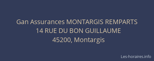 Gan Assurances MONTARGIS REMPARTS