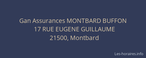 Gan Assurances MONTBARD BUFFON