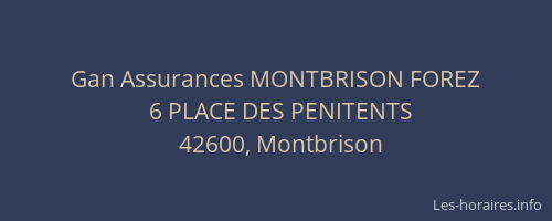 Gan Assurances MONTBRISON FOREZ