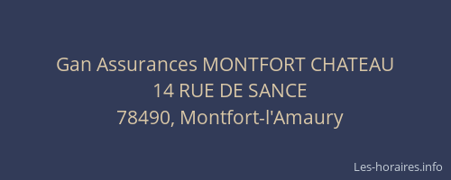 Gan Assurances MONTFORT CHATEAU