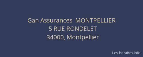Gan Assurances  MONTPELLIER