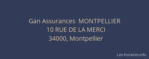 Gan Assurances  MONTPELLIER