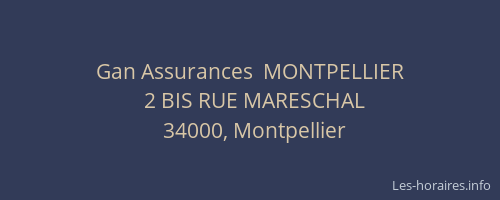 Gan Assurances  MONTPELLIER