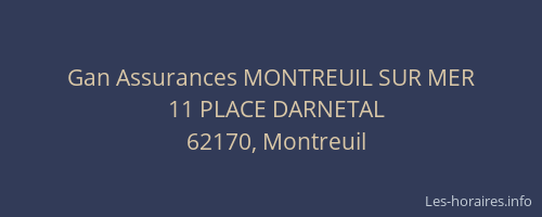 Gan Assurances MONTREUIL SUR MER