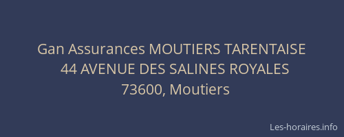 Gan Assurances MOUTIERS TARENTAISE