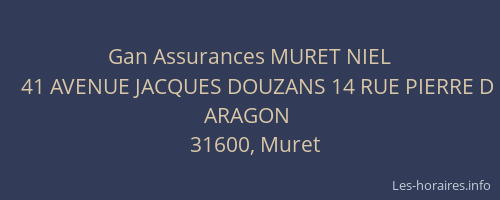 Gan Assurances MURET NIEL