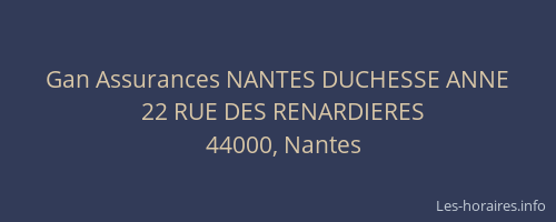 Gan Assurances NANTES DUCHESSE ANNE