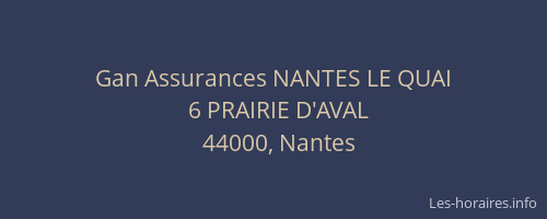 Gan Assurances NANTES LE QUAI