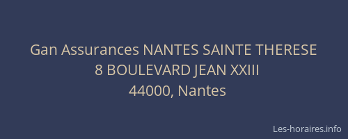 Gan Assurances NANTES SAINTE THERESE