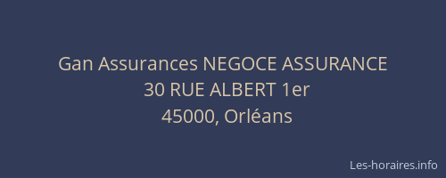 Gan Assurances NEGOCE ASSURANCE