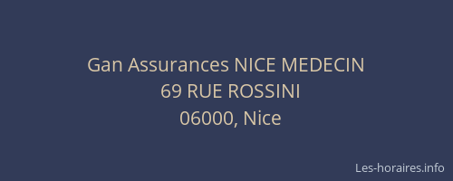 Gan Assurances NICE MEDECIN