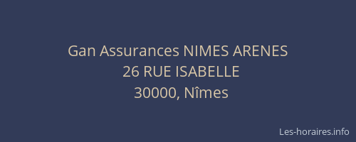 Gan Assurances NIMES ARENES