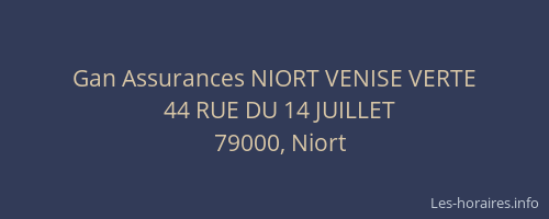 Gan Assurances NIORT VENISE VERTE