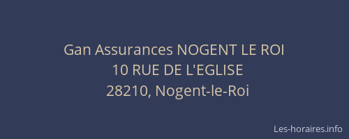 Gan Assurances NOGENT LE ROI
