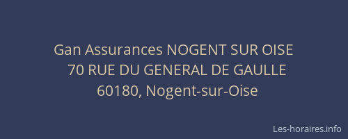 Gan Assurances NOGENT SUR OISE