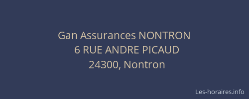 Gan Assurances NONTRON