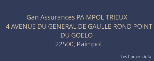 Gan Assurances PAIMPOL TRIEUX
