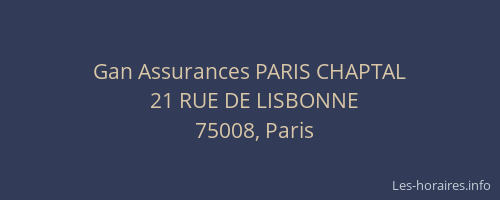 Gan Assurances PARIS CHAPTAL