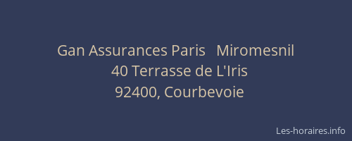 Gan Assurances Paris   Miromesnil