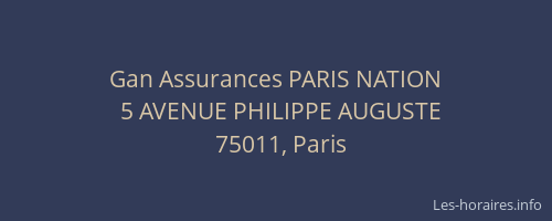 Gan Assurances PARIS NATION