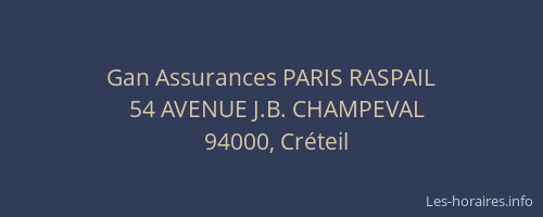 Gan Assurances PARIS RASPAIL