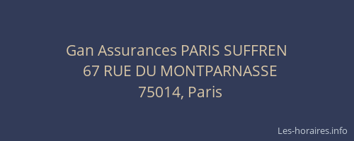 Gan Assurances PARIS SUFFREN