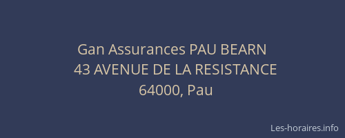 Gan Assurances PAU BEARN