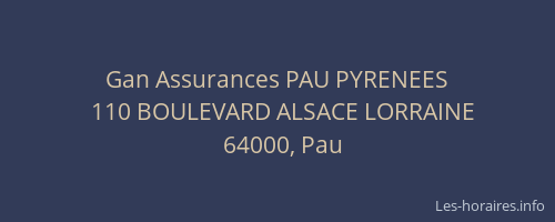 Gan Assurances PAU PYRENEES