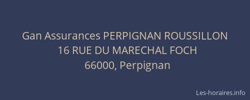 Gan Assurances PERPIGNAN ROUSSILLON
