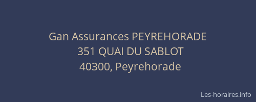 Gan Assurances PEYREHORADE