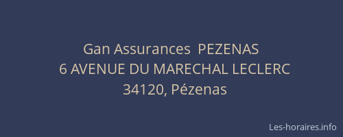 Gan Assurances  PEZENAS