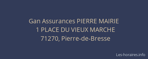 Gan Assurances PIERRE MAIRIE
