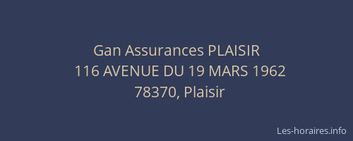 Gan Assurances PLAISIR