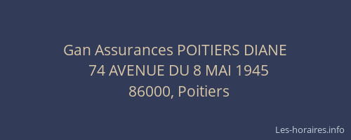 Gan Assurances POITIERS DIANE