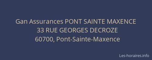 Gan Assurances PONT SAINTE MAXENCE