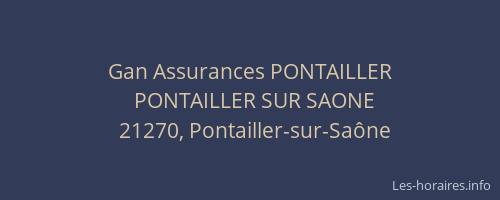 Gan Assurances PONTAILLER