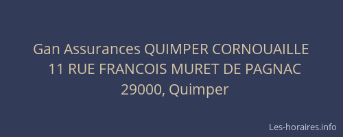 Gan Assurances QUIMPER CORNOUAILLE