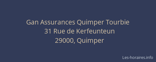 Gan Assurances Quimper Tourbie