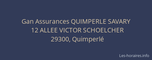 Gan Assurances QUIMPERLE SAVARY