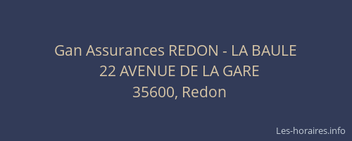 Gan Assurances REDON - LA BAULE