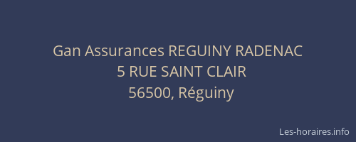 Gan Assurances REGUINY RADENAC