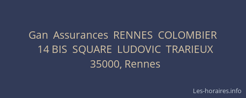 Gan  Assurances  RENNES  COLOMBIER