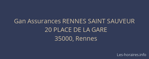 Gan Assurances RENNES SAINT SAUVEUR
