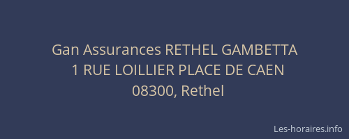 Gan Assurances RETHEL GAMBETTA