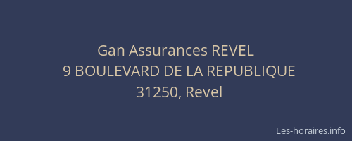 Gan Assurances REVEL