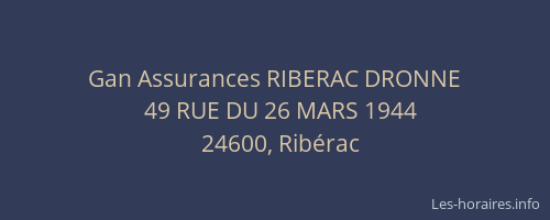 Gan Assurances RIBERAC DRONNE