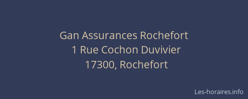 Gan Assurances Rochefort