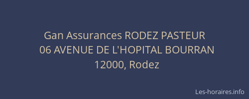 Gan Assurances RODEZ PASTEUR