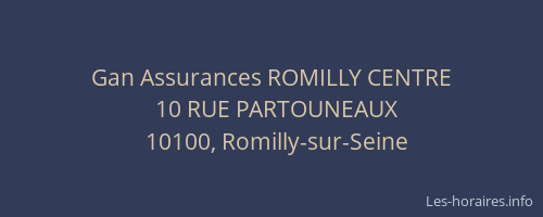 Gan Assurances ROMILLY CENTRE