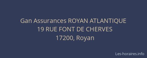 Gan Assurances ROYAN ATLANTIQUE